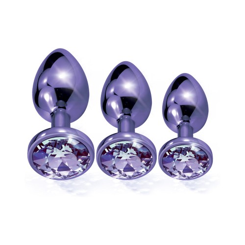 Nixie Purple Metallic Butt Plug Trainer Set | 3 Sizes