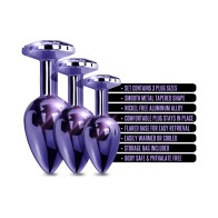 Nixie Purple Metallic Butt Plug Trainer Set | 3 Sizes