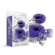 Set de Plug Anal Nixie y Esposas de Piel