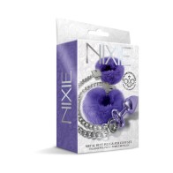 Nixie Metal Butt Plug & Furry Handcuff Set