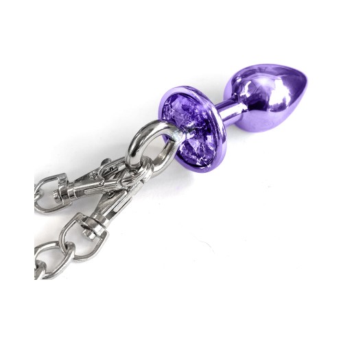 Nixie Metal Butt Plug & Furry Handcuff Set