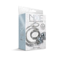 Nixie Conjunto de Plug Anal y Esposas de Metal Plateado