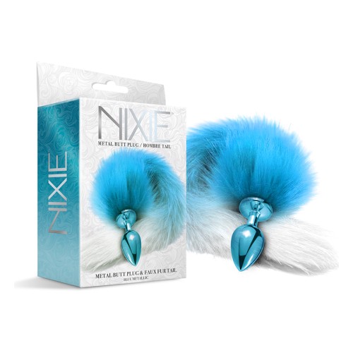 Nixie Metal Butt Plug with Ombre Tail for Wild Play