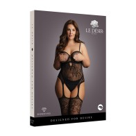 Le Desir Rhinestone Suspender Bodystocking for Intimate Seduction