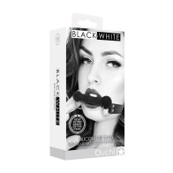 Gag de Silicone Black & White Ouch! para Amantes del BDSM