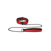 Ouch! Puppy Play Neoprene Collar With Leash