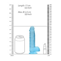 RealRock Crystal Clear Realistic Dildo with Balls