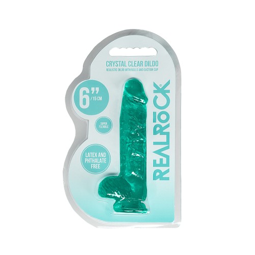 RealRock Crystal Clear Dildo with Balls