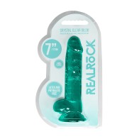 Dildo Realista Crystal Clear de 7 in con Testículos