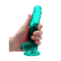 RealRock Crystal Clear 7 in. Realistic Dildo with Balls