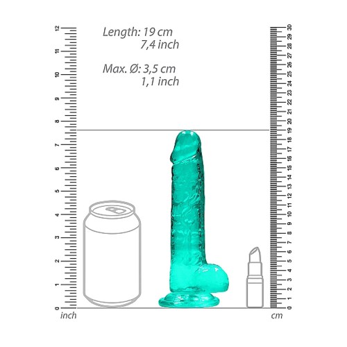 Dildo Realista Crystal Clear de 7 in con Testículos