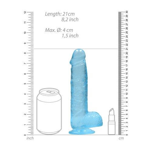 Crystal Clear 8-Inch Realistic Suction Cup Dildo