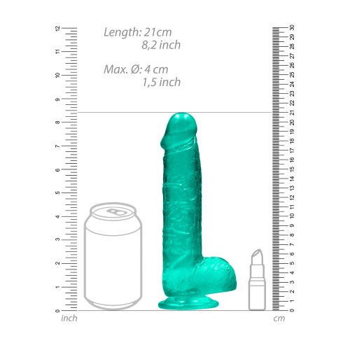 Dildo RealRock Crystal Clear de 8 pulgadas