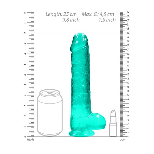 RealRock Crystal Clear Realistic Dildo with Balls