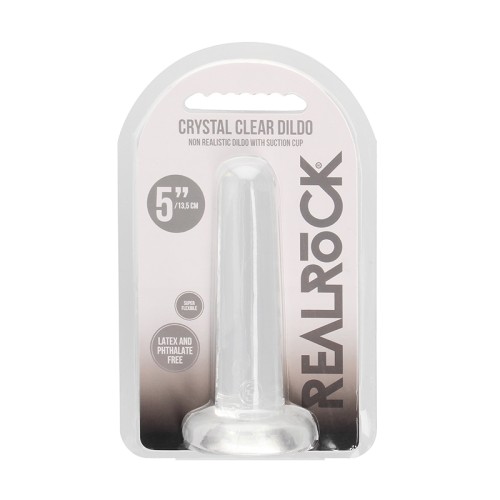 RealRock Crystal Clear Non-Realistic 5 in. Dildo