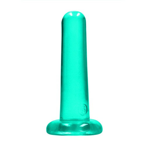 Dildo RealRock Transparente con Ventosa Turquesa