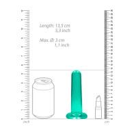 RealRock Crystal Clear Dildo with Suction Cup Turquoise