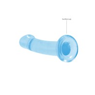 Dildo Transparente de 7 in. con Ventosa Azul RealRock