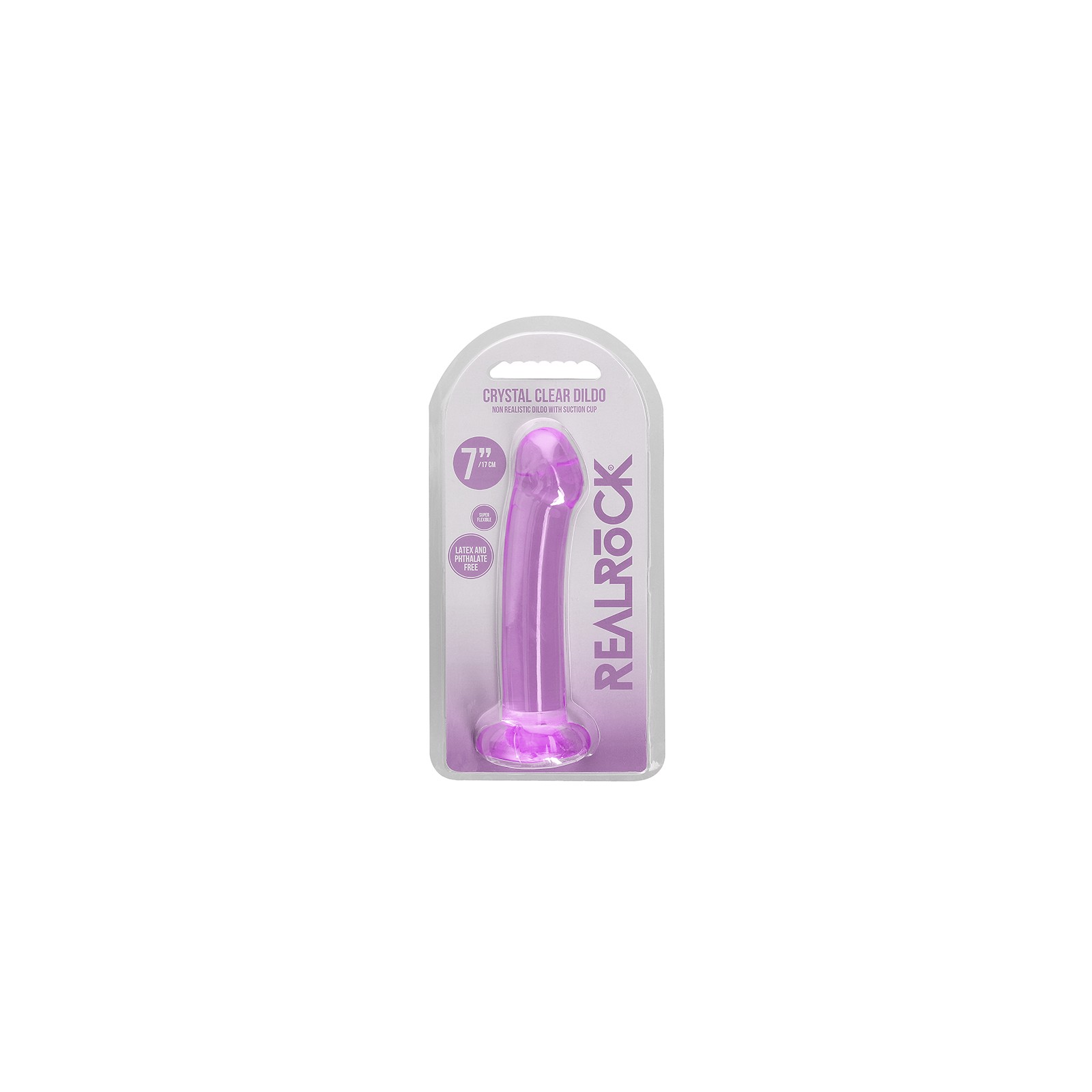 RealRock Crystal Clear Dildo with Suction for Versatile Use