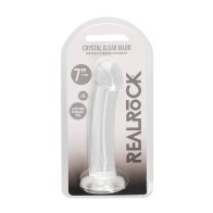 RealRock Crystal Clear Dildo with Suction Cup for Pleasure