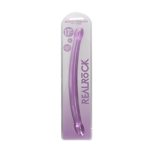 RealRock Crystal Clear 17 in. Double Dildo for Every Adventure