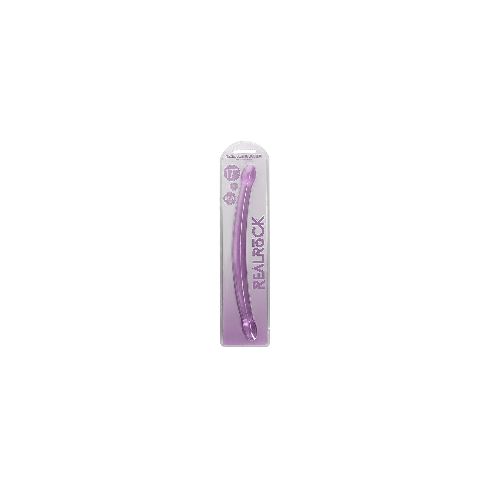 RealRock Crystal Clear 17 in. Double Dildo for Every Adventure