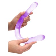 RealRock Crystal Clear 17 in. Double Dildo for Every Adventure