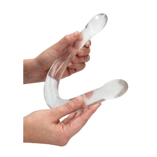 Dildo Doble de Cristal Claro RealRock