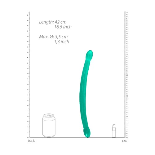 Dildo Doble Transparente RealRock de 17 in. para Máxima Intensidad