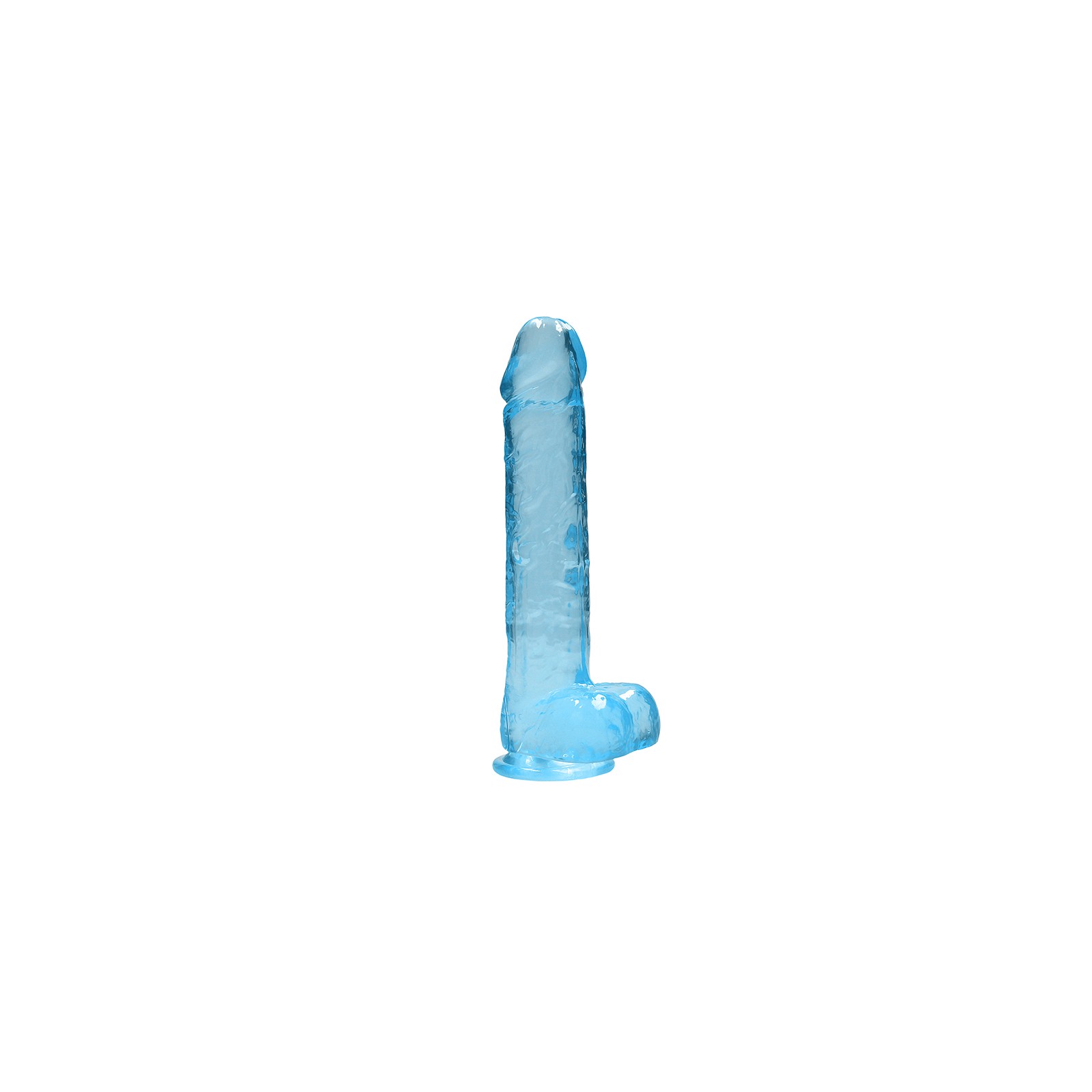 RealRock 10 in. Realistic Dildo with Suction Cup Blue