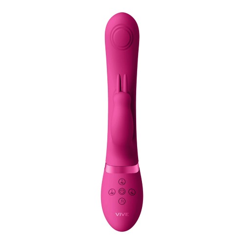 VIVE MAY Pink Rechargeable Pulse-Wave Rabbit Vibrator