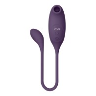 Huevo de Silicona Vibrador y de Onda de Aire Recargable