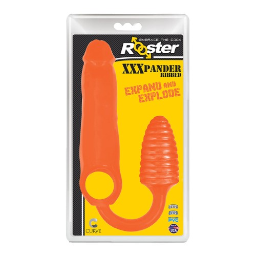 Curve Toys Rooster Ribbed Penis Extender with Cockring