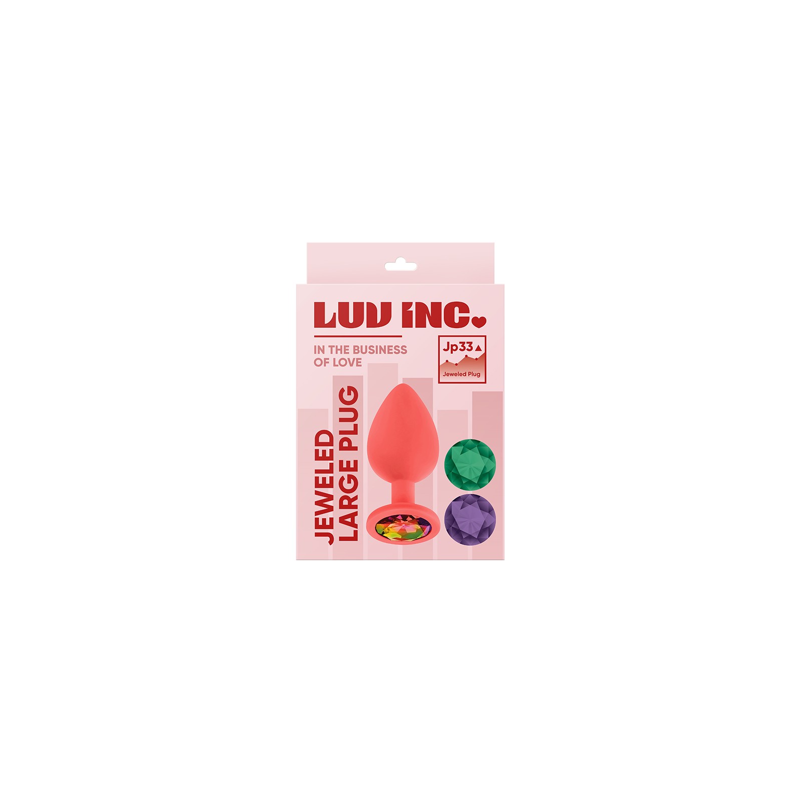 Plug de Silicona Grande Luv Inc JP33 con Joyas