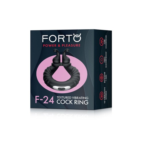 Anillo Vibrador Recargable Forto F-24 Negro