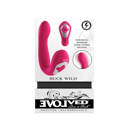 Evolved Buck Wild Estimulador Doble de Silicona Recargable Rosa