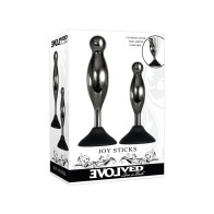 Evolved Joy Sticks Metal Anal Plug Set - Suction Cup