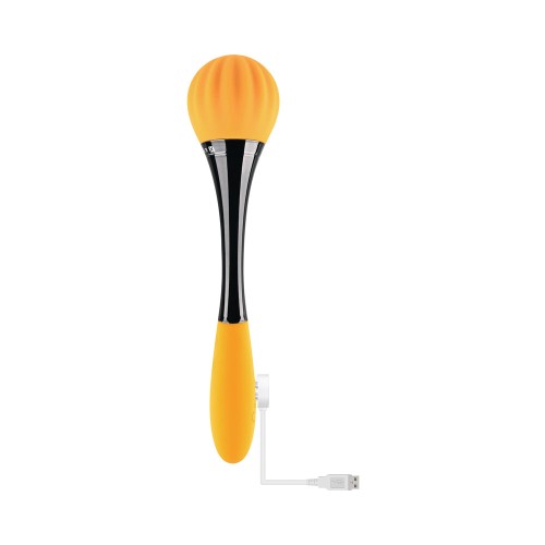 Gender X Sunflower Rechargeable Dual-Ended Silicone Wand Vibrator - Yellow