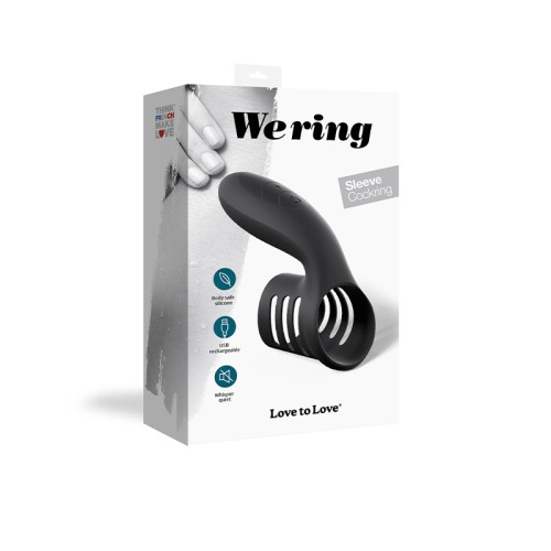 Love to Love We Ring Rechargeable Vibrating Cockring Black Onyx