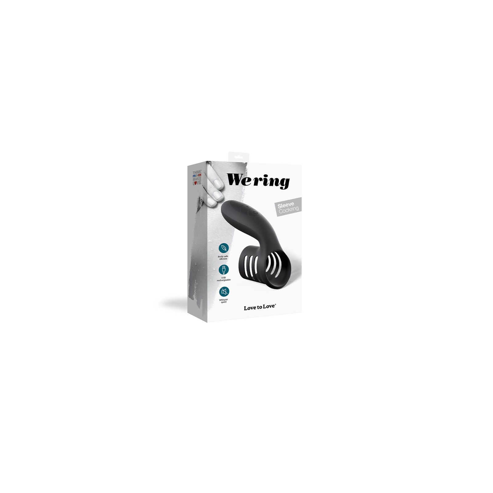 Love to Love We Ring Rechargeable Vibrating Cockring Black Onyx