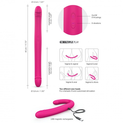 Dorcel Orgasmic Double Do - Rechargeable Vibrating Double Dong