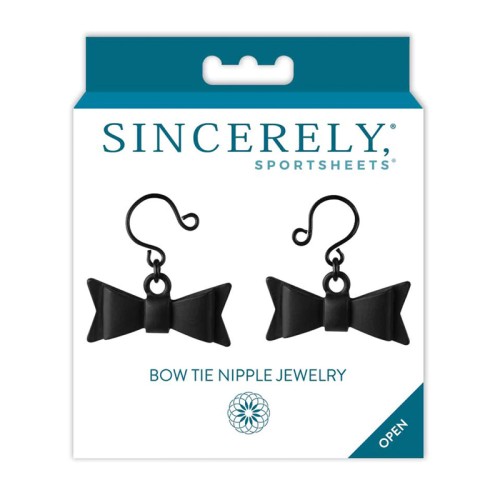 Sincerely Joyas para Pezones con Forma de Pajarita Negra