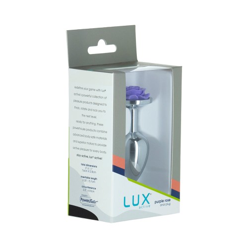 Lux Active Rose Metal Butt Plug 3 in.