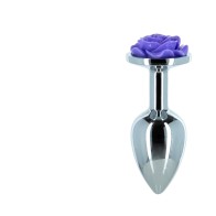 Plug Anal Metal Rose 3 in. de Lux Active