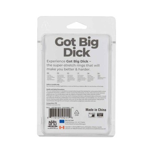 Powerbullet Got Big Dick Cock Rings 2-Pack