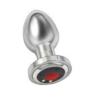 Ass-Sation Remote Vibrating Metal Plug Silver