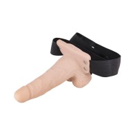 Erection Assistant Hollow Strap-On Vibrator - Rechargeable