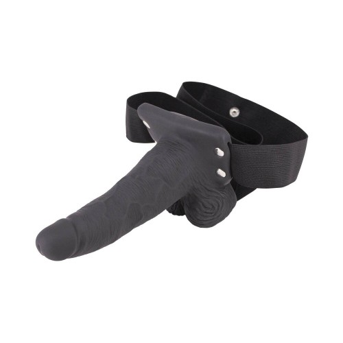 Erection Assistant Hollow Strap-On Vibrating 6 in. Black