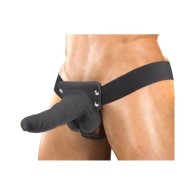 Asistente de Erección Strap-On Hueco Vibrante 6 in. Negro