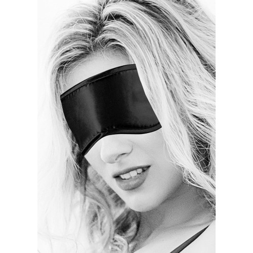 Ouch! Black & White Satin Eye Mask Blindfold